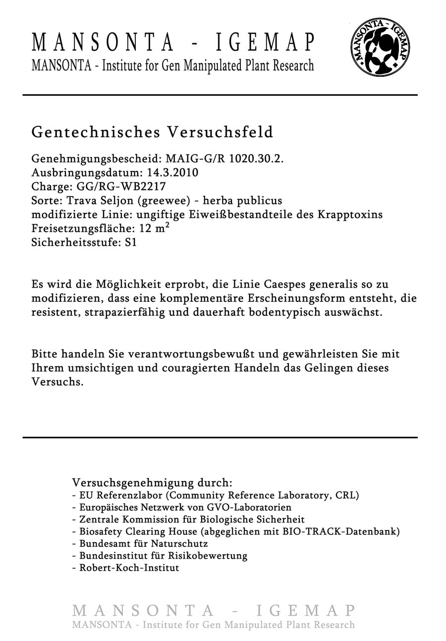 GENTECHNISCHES VERSUCHSFELD
